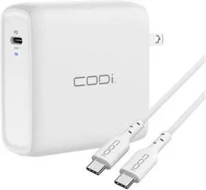 CODi 100W Wall USB-C Charger with USB2.0 EPR Braided Cable
