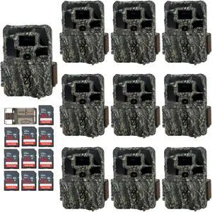 Browning Dark Ops Pro X 1080 Trail Camera with 32GB SD Card Bundle (10-Pack)