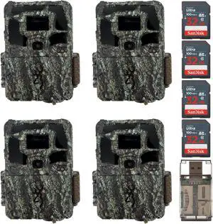 Browning Dark Ops Pro X 1080 Trail Camera with 32GB SD Card Bundle (4-Pack)