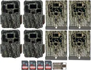 Browning Dark Ops Pro X Trail Camera w/Memory Card, Security Box Bundle (4-Pack)