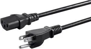Monoprice 3-Prong Power Cord (4ft, Black)