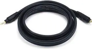 Monoprice 6 feet Premium 3.5mm Stereo Male to 3.5mm Stereo Female Cable (Black)
