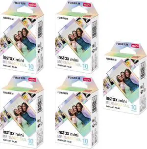 Fujifilm Instax Mini Mermaid Tail Film, Glitter Styles (10 Exposures) 5-Pack