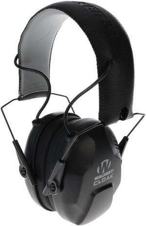 Walkers Cloak Dual Mic Electronic Black Muffs with SAC Technology and Speakers