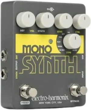 Electro Harmonix Guitar Mono Synth Effects Pedal Includes Power Supply