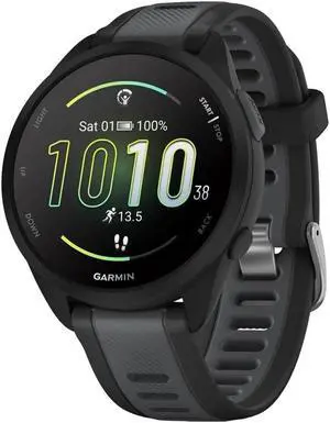 Garmin Forerunner 165 GPS Running Smartwatch (Black/Slate Gray)