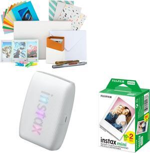 Fujifilm Instax Mini Link 3 Compact Smartphone Printer Clay White Bundle