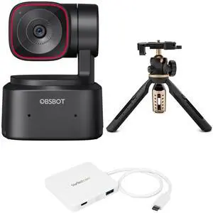 ROCWARE RC16 4K USB AI Webcam with UHD CMOS Image Sensor, 8x Digital Zoom, Humanoid Tracking, and Auto Framing for Small to Medium-Sized Meeting Rooms
