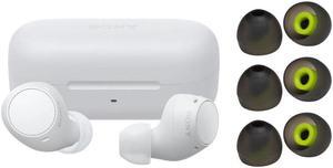 Sony WF C510 Lightweight Truly Wireless White Earbuds Bundle