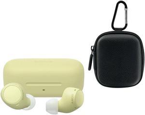 Sony WF C510 Truly Wireless Yellow Earbuds with Up To 11 Hrs Battery Life Bundle