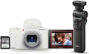 Sony ZV 1 II Vlog White Camera for Content Creators and Vloggers with Kit Bundle
