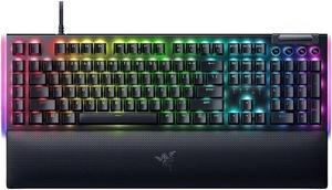 Razer RZ03-04690200 BlackWidow V4 Full Size Wired Mechanical Green Switch Gaming Keyboard with Chroma RGB