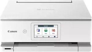 Canon PIXMA TS8820 Wireless 3 In 1 White Home Printer with Color LCD Touchscreen