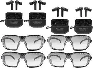 Walker's Disruptor Noise Canceling Bluetooth Earbuds 4 Pack Bundle