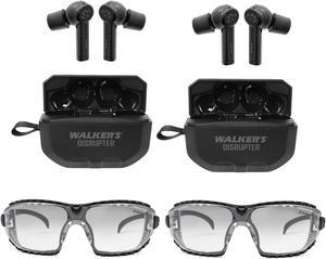 Walker's Disruptor Noise Canceling Bluetooth Earbuds 2 Pack Bundle