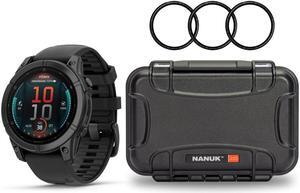 Garmin Fenix E 47mm GPS Slate Gray Steel and Black Smartwatch Bundle