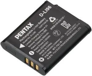 Pentax D Li96 Rechargeable Lithium Ion Battery for Pentax WG 1000 Cameras Black