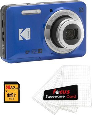 Kodak PIXPRO Friendly Zoom FZ55 Blue Digital Camera with 32GB Memory Card Bundle