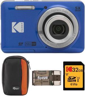 Kodak PIXPRO Friendly Zoom FZ55 Digital Camera (Blue) with Camera Case Bundle