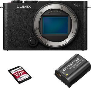 Panasonic LUMIX S9 Full Frame Camera with Phase Auto Focus (Body) with 128GB SD Card and extra battery bundle