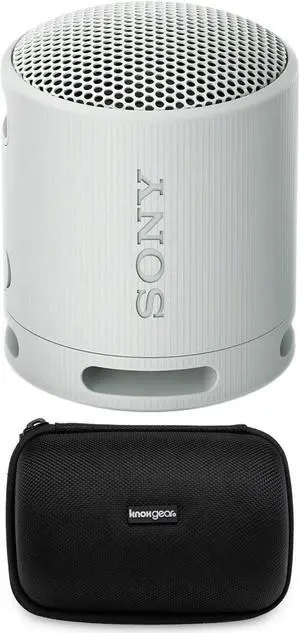Sony SRS-XB100 Wireless Bluetooth Portable Speaker (Gray) with Case Bundle