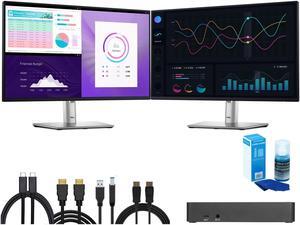 Dell P2425H 24-inch Class Full HD LED Monitors | 16:9 | Black and Silver Bundle with USB-C Cable and Cleaning Kit
