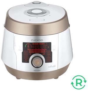 CUCKOO 8 In 1 Multi Pressure 5 Quart Stainless Steel Gold and White Cooker