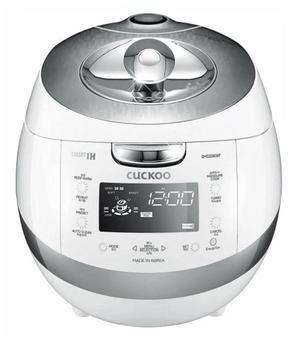 CUCKOO Induction Heating Pressure White Rice Cooker with Non Stick Inner Pot