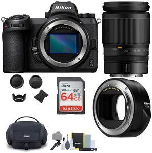 Nikon Z 7II  Mirrorless Digital Camera with 24-200mm Lens & Mount Adapter Bundle