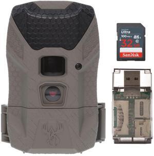 Wildgame Innovations Wraith 2.0 Lightsout Trail Camera with 40 Infrared LEDs Bundle with 32GB Ultra SDHC UHS-I Memory Card and 4-In-1 USB Card Reader (3 Items)