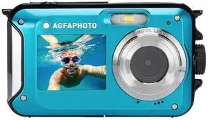 AGFAPhoto WP8000 24MP Waterproof Digital Camera with 3x Optical Zoom, Micro Four Thirds Mount, Full-Frame Sensor, and 16:9 Aspect Ratio (Blue)