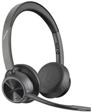 Poly - Voyager 4310 UC Wireless Headset + Charge Stand (Plantronics) - Single-Ear Headset- Connect to PC/Mac via USB-A Bluetooth Adapter, Cell Phone via Bluetooth-Works w/Teams (Certified), Zoom&More