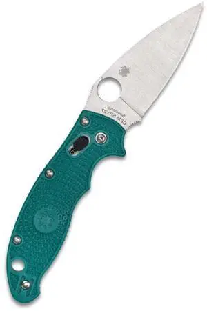 Spyderco Manix 2 3.37-Inch CPM SPY27 Steel Blade PlainEdge Foldable Knife with FRCP Handle (Blue)