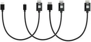 Atomos 4K60 HDR Locking High Speed Full HDMI to HDMI Cable (Black) Bundle with High Speed Full HDMI to Micro HDMI Cable (Black), and High Speed Full HDMI to Mini HDMI Cable (Black) (3 Items)