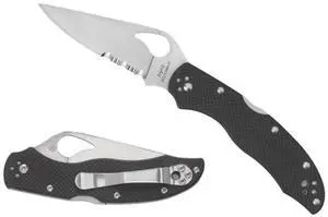 Spyderco Harrier 2 Byrd Folding Knife with 8Cr13MoV Stainless Steel Blade, Full-Flat Grind, Back Lock for Cutting Tool Functions (PlainEdge)