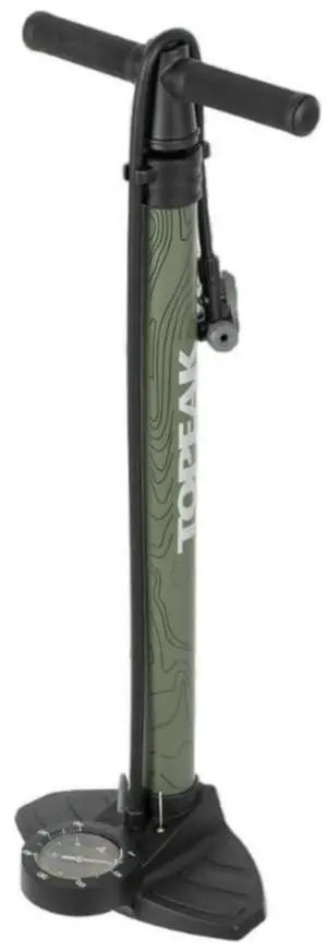 Topeak JoeBlow Mountain II Bicycle Floor Pump with Steel Barrel and 3.5-Inch Easy-to-Read Base-Mounted Analog Gauge