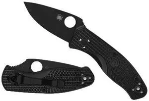 Spyderco Persistence Lightweight 6.85-Inch PlainEdge Pocket Knife with 8Cr13MoV Steel Blade and FRN Handle (Black)