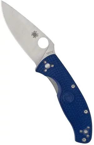 Spyderco Tenacious Lightweight Folding Utility Pocket Knife with 3.39-Inch CPM S35VN Steel Blade and Blue FRN Handle (PlainEdge)