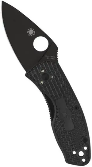 Spyderco Ambitious Lightweight Folding Pocket Knife with 2.31-Inch 8Cr13MoV Stainless Steel Blade and 3.58-Inch FRN Handle (Black)