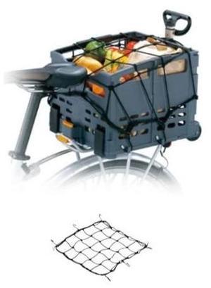 Topeak TrolleyTote Folding MTX Rear Bike Basket with Cargo Net Bundle (2 Items)