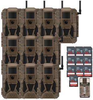 Muddy Matrix 2.0 Power Pack 36MP Cellular Trail Camera Bundle with 32 GB Memory Card and Card Reader (10 Pack)