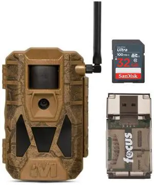 Muddy Matrix 2.0 Dual Network Cellular Camera (Brown) Bundle with 32GB Ultra SDHC Memory Card and High-Speed Card Reader (3 Items)