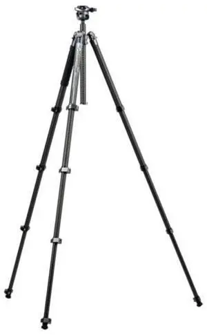 Fotopro X-Airfly Tripod with Lightweight 3K Carbon Fiber Legs, Flip Lock System, and Two Section Center Column (Gray)