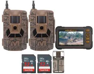 Muddy Matrix 36MP Imaging Cellular Trail Camera with On Demand Photo (2-Pack) Bundle with SD Card Reader and Viewer, 32GB Ultra SDHC UHS-I Memory Card (2-Pack), and Card Reader (6 Items)