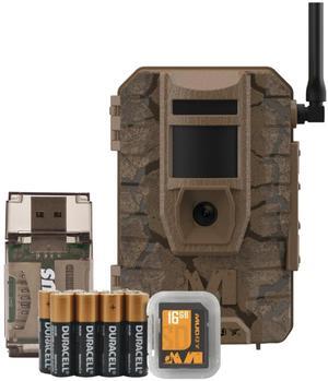 Muddy Mitigator 2.0 24MP Cellular Camera Combo with 720p Video and Versatile Mounting (Brown) Bundle with All-In-One High Speed Card Reader (2 Items)