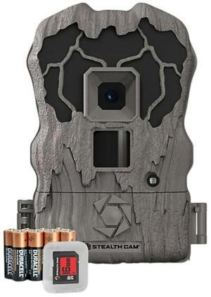 Stealth Cam Browtine Pro Came 20MP Trail Camera Combo with 720P HD Video, 0.8s Trigger Speed, 60 Feet Flash, Night Mode, and 1-3 Image Burst (Camo)