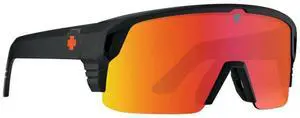 SPY Optic Monolith 5050 Extra-Large Size Sunglasses for Men (Black Matte and Happy Bronze with Orange Spectra Mirror)
