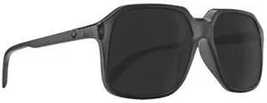 SPY Optic Hotspot Large to Extra-Large Size Sunglasses for Women (Matte Translucent Black Frame and Black Gray Polar Lens)