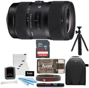 Sigma 18-35mm f/1.8 DC HSM Art Lens for Canon DSLR Camera Bundle