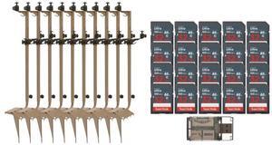 Stealth Cam Adjustable Multi-Pivot Mounting Post for Trail Camera and Battery (10-Pack) Bundle with 32GB Ultra SDHC UHS-I Memory Card (20-Pack) and Hf-cr35b SD Card Reader USB 2.0 (31 Items)